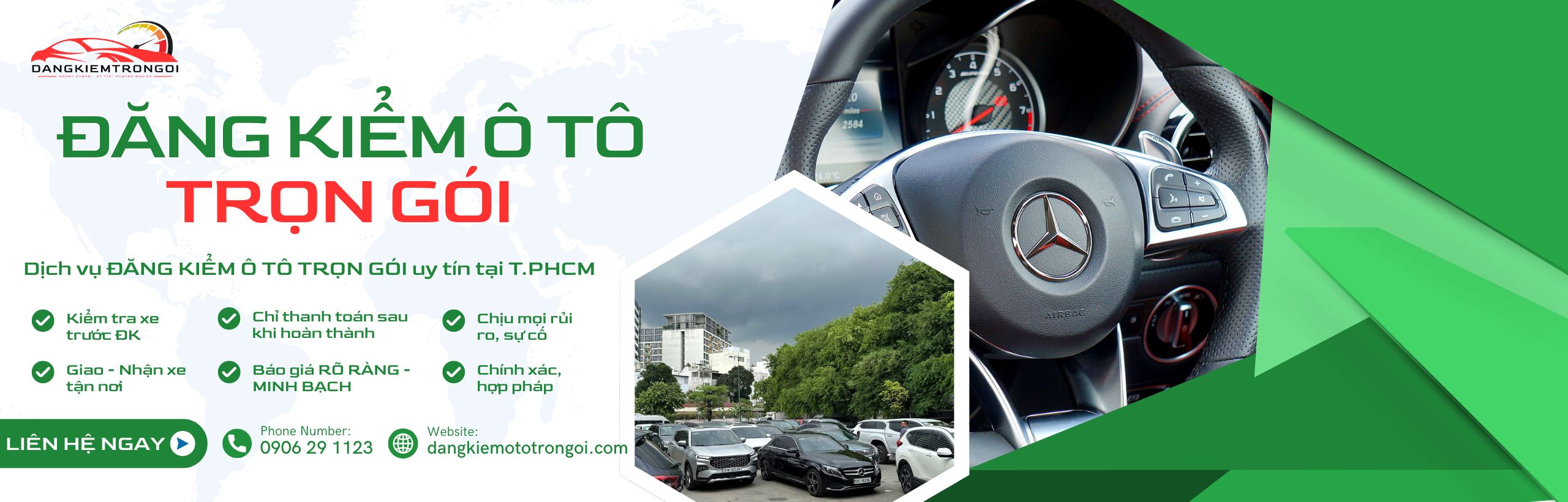 banner dịch vụ đăng kiểm ô tô trọn gói tại TPHCM