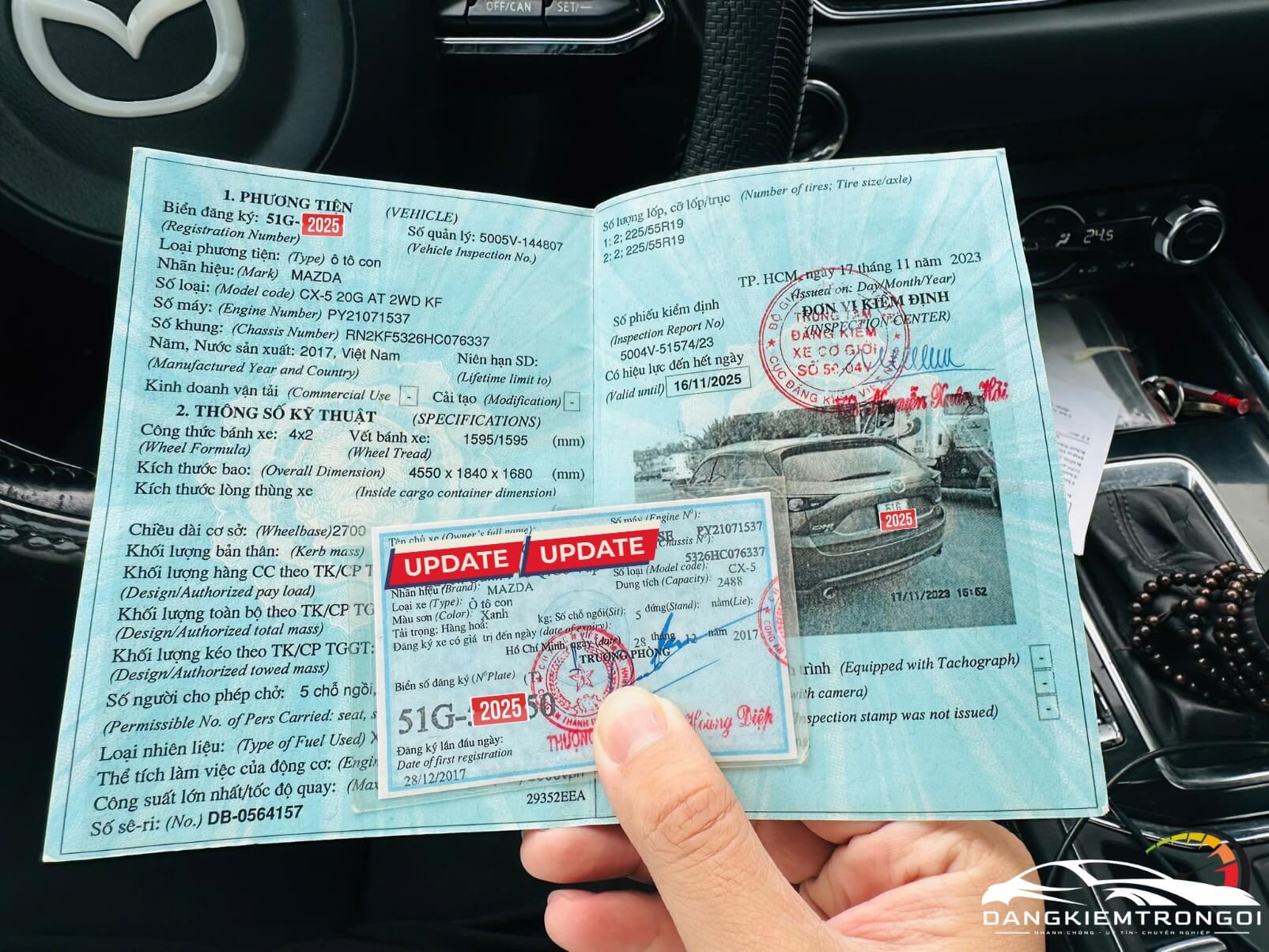Giấy đăng ký xe (cavet) và sổ đăng kiểm là 02 loại giấy tờ quan trọng nhất để có thể đăng kiểm xe.